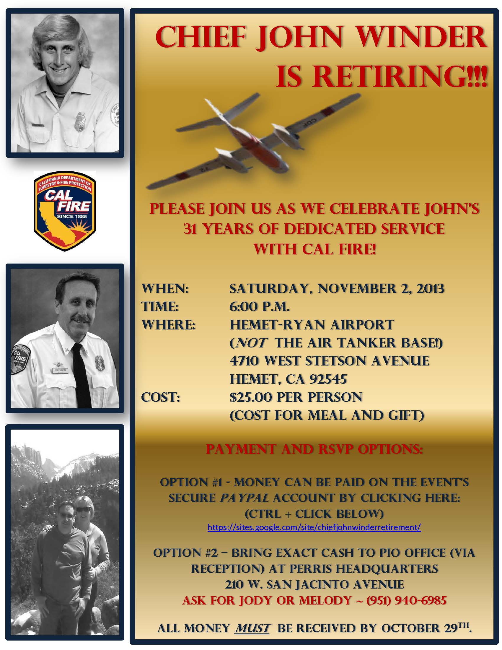 flyer for retirement party